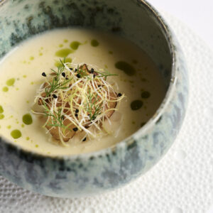 cremet Jodskokkesuppe med grønt