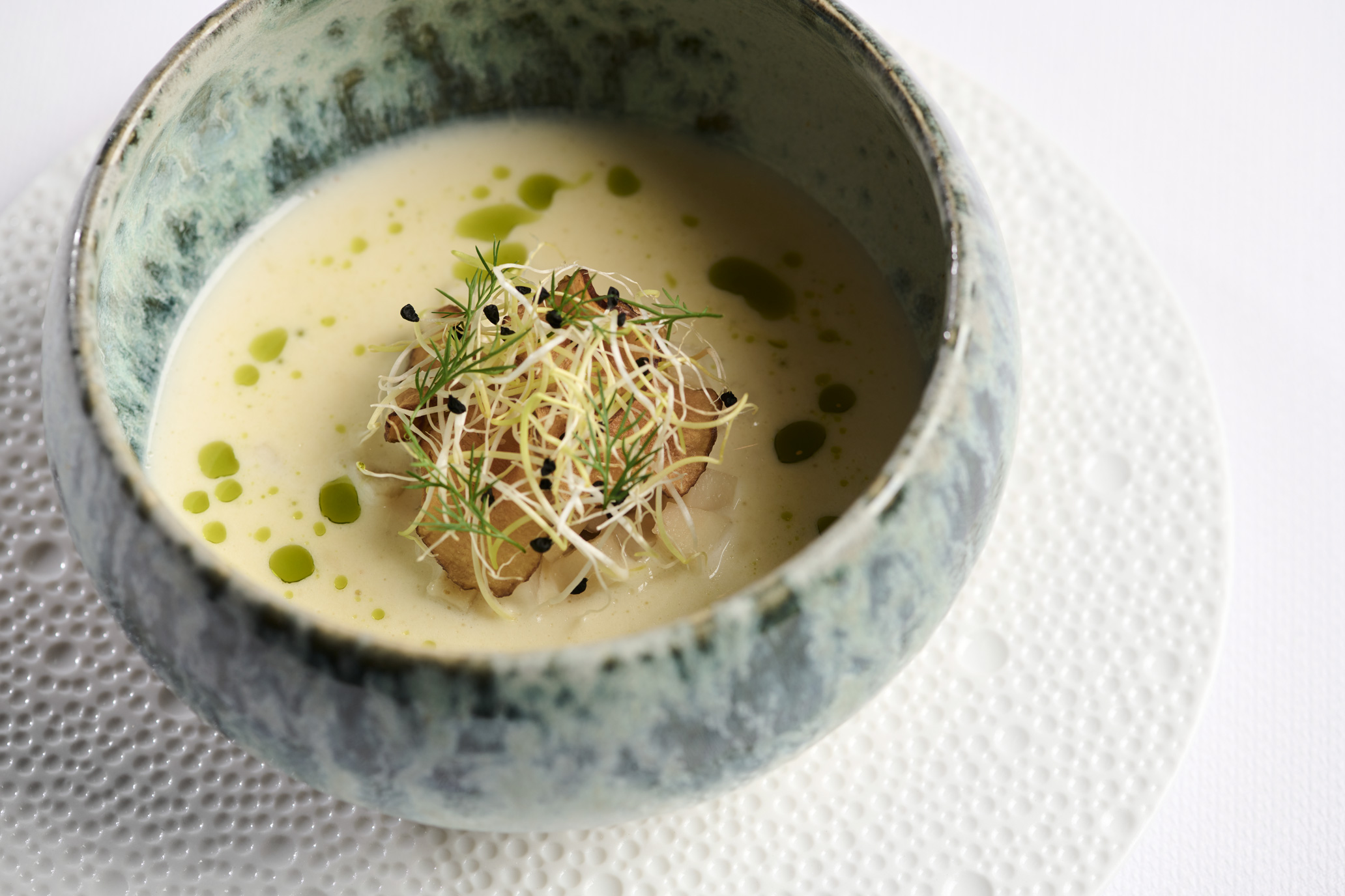 Jordskokkesuppe cremet Jodskokkesuppe med grønt